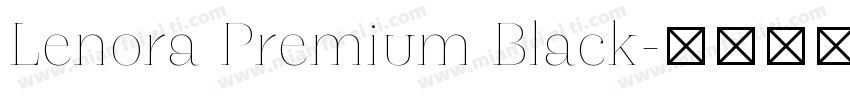 Lenora Premium Black字体转换